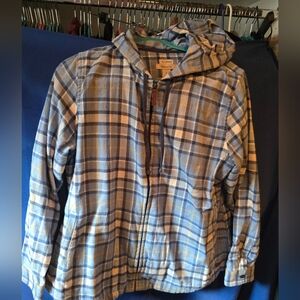 L.L. Bean Blue Plaid Hoodie